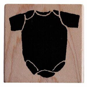 Baby Clothes Rubber Stamp Wood Block By Savvy Stamps